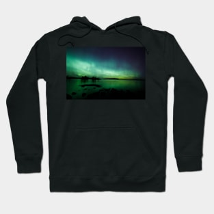 Beautiful northern lights over lake Hoodie